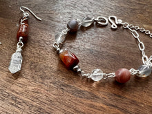 Load image into Gallery viewer, Botswana Agate and Tibetan Quarts Bracelet