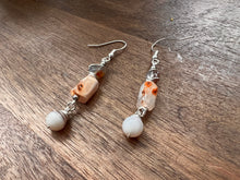 Load image into Gallery viewer, Botswana Agate and Tibetan Quarts Dangle Earrings