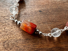 Load image into Gallery viewer, Botswana Agate and Tibetan Quarts Bracelet