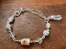 Load image into Gallery viewer, Botswana Agate and Tibetan Quarts Bracelet