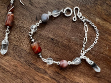 Load image into Gallery viewer, Botswana Agate and Tibetan Quarts Bracelet