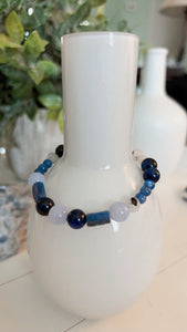 Kyanite & Blue Lace Stretch Bracelet