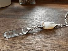 Load image into Gallery viewer, Botswana Agate and Tibetan Quarts Layered Necklace