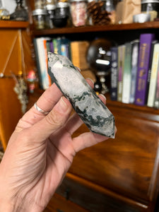 Moss Agate With Druzy Generator