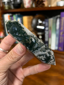 Moss Agate With Druzy Generator