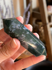 Moss Agate with Druzy Generator