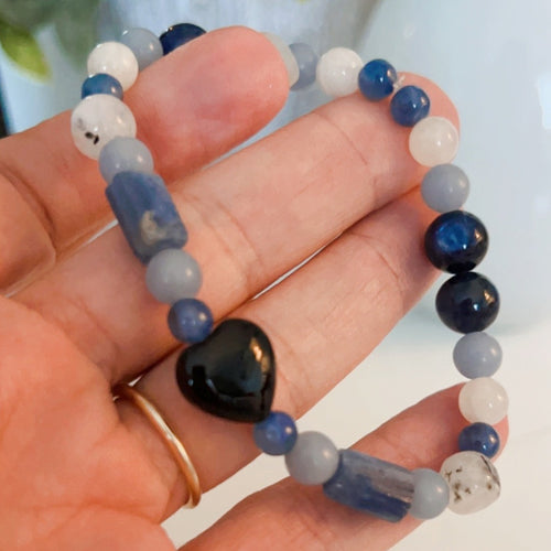 Kyanite, Angelite & Moonstone Bracelet