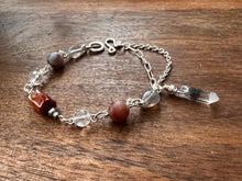 Load image into Gallery viewer, Botswana Agate and Tibetan Quarts Bracelet