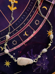 Kunzite and Green Moonstone Necklace