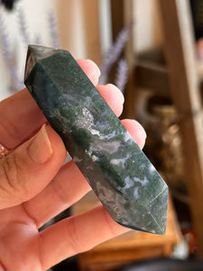 Moss Agate with Druzy Generator