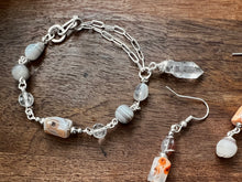 Load image into Gallery viewer, Botswana Agate and Tibetan Quarts Bracelet