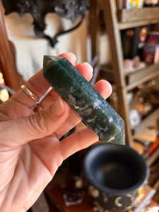 Moss Agate with Druzy Generator