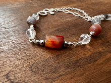 Load image into Gallery viewer, Botswana Agate and Tibetan Quarts Bracelet