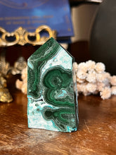 Load image into Gallery viewer, Malachite and Chrysocolla Tower Malacolla