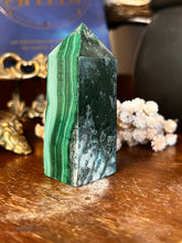 Load image into Gallery viewer, Malachite and Chrysocolla Tower Malacolla