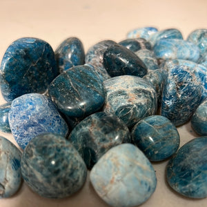 Blue Apatite Tumbles