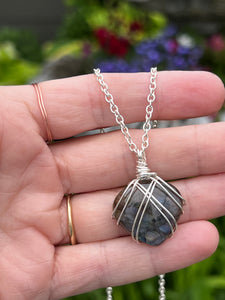 Blue Dream Labradorite Wrapped Necklace