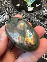 Load image into Gallery viewer, Show Stopper Labradorite Palm Stone 🌈⚡️