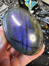 Load image into Gallery viewer, Mermaid Labradorite Palm Stone 🌈⚡️