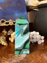 Load image into Gallery viewer, Malachite and Chrysocolla Tower Malacolla