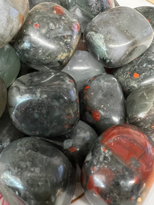 Bloodstone Tumbles with Pyrite