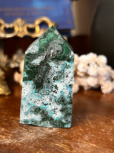 Malachite and Chrysocolla Tower Malacolla