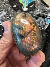 Load image into Gallery viewer, Show Stopper Labradorite Palm Stone 🌈⚡️