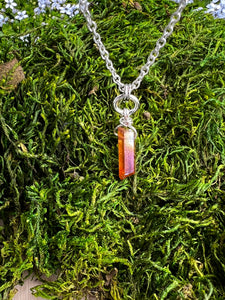 Wrapped Aura Quartz Necklace