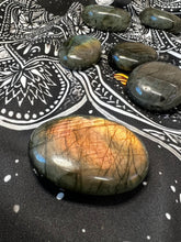 Load image into Gallery viewer, Sunset Labradorite Palm Stone 🌈⚡️