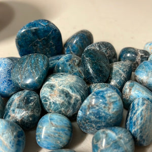 Blue Apatite Tumbles