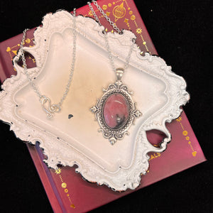 Rhodonite Cameo Necklace